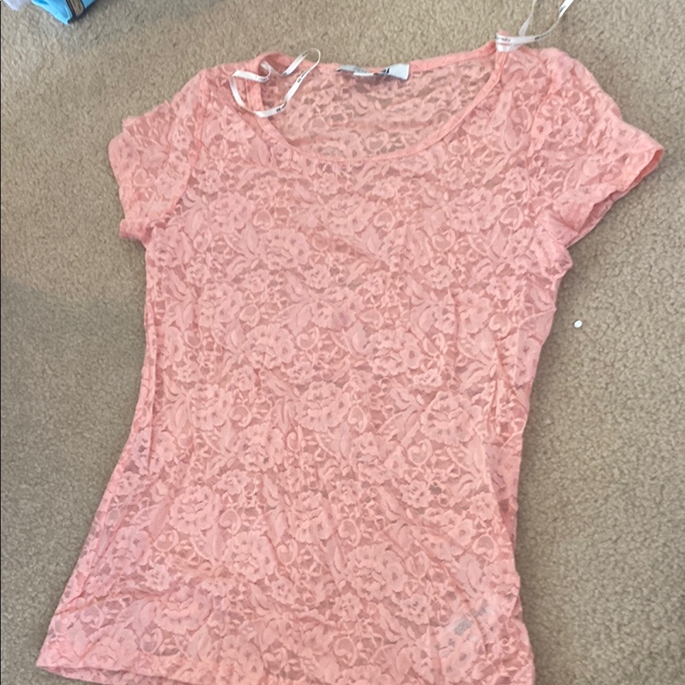 Lace Pink Top